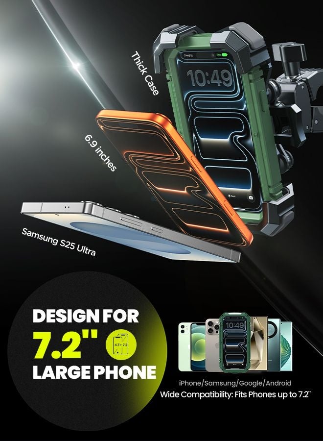 JOYROOM Shockproof 360° Rotating Adjustable Bike Phone Holder with High Quality Vibration Absorption Technology & Secure Lock – One-Handed Operation, Strong Grip, Universal Fit for All Smartphones – Road & MTB Handlebar Compatible for Cycle, Bike, Scooters and more - CE Certified (Engineered for your Phone's Safety) - Image 5