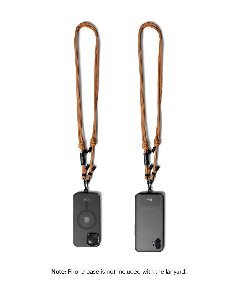 DailyObjects Orange Crossbody Phone Lanyard - Cord | Phone Necklace Comfortable Around The Neck, Compatible with All Smartphones | Phone case is not included - Image 2