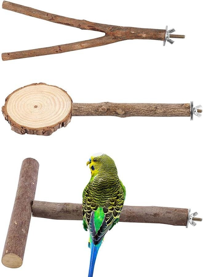 Birds, logs, poles, branches, standing, chewing and biting toys-3-piece set - Image 1