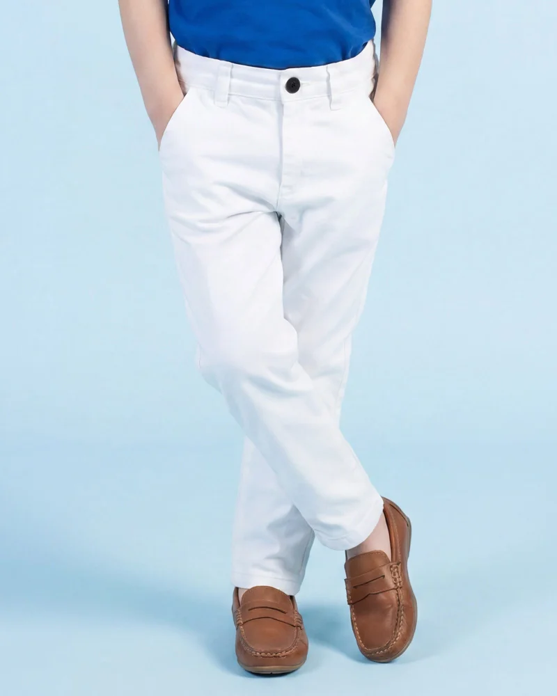 Redtag Boys White Chino Trouser