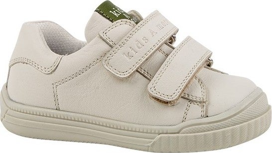 Kids A More Dream Double Velcro Leather Unisex Children's Shoes Beige  - Image 1
