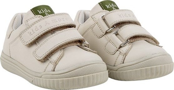 Kids A More Dream Double Velcro Leather Unisex Children's Shoes Beige  - Image 5