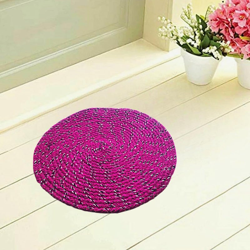 VSTUCART Round Shape Door Mat for Home Reversible Mat Doormats for HomeOfficeKitchenBathroom Pack of 5 - Image 2