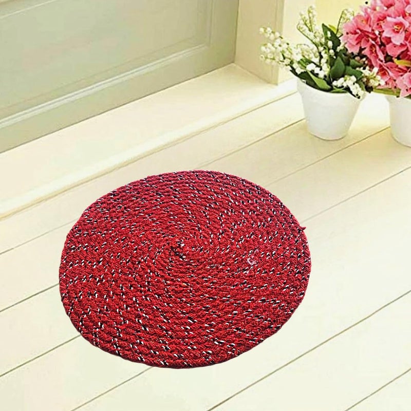 VSTUCART Round Shape Door Mat for Home Reversible Mat Doormats for HomeOfficeKitchenBathroom Pack of 5 - Image 5