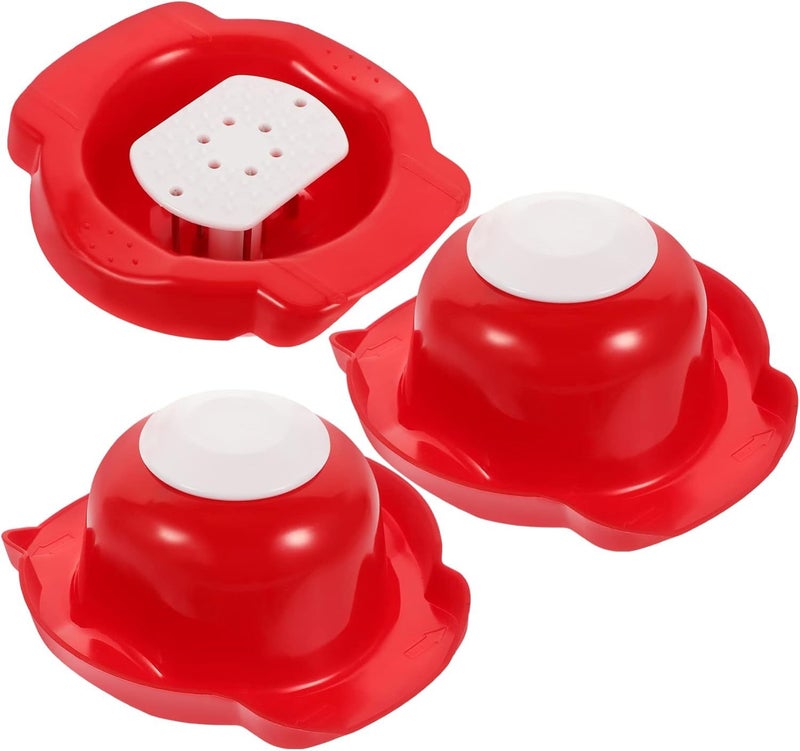 3 Pieces Vegetable Slicer Multi Functional Shredding Tool Red For Safe Cutting Potatoes Carrots And More Sturdy Easy To Clean Kitchen Gadget - Image 1