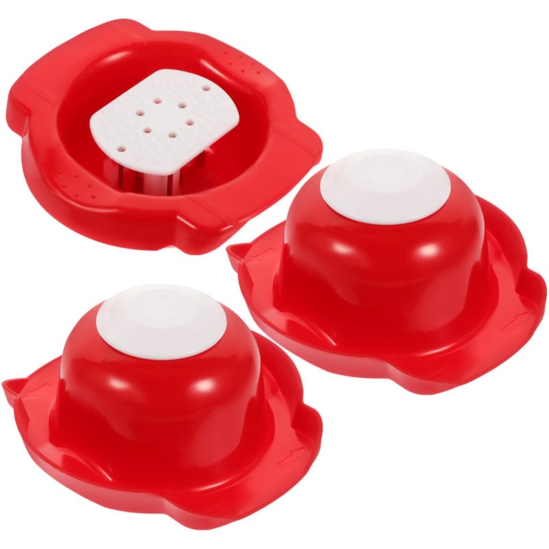 3 Pieces Vegetable Slicer Multi Functional Shredding Tool Red For Safe Cutting Potatoes Carrots And More Sturdy Easy To Clean Kitchen Gadget - Image 2