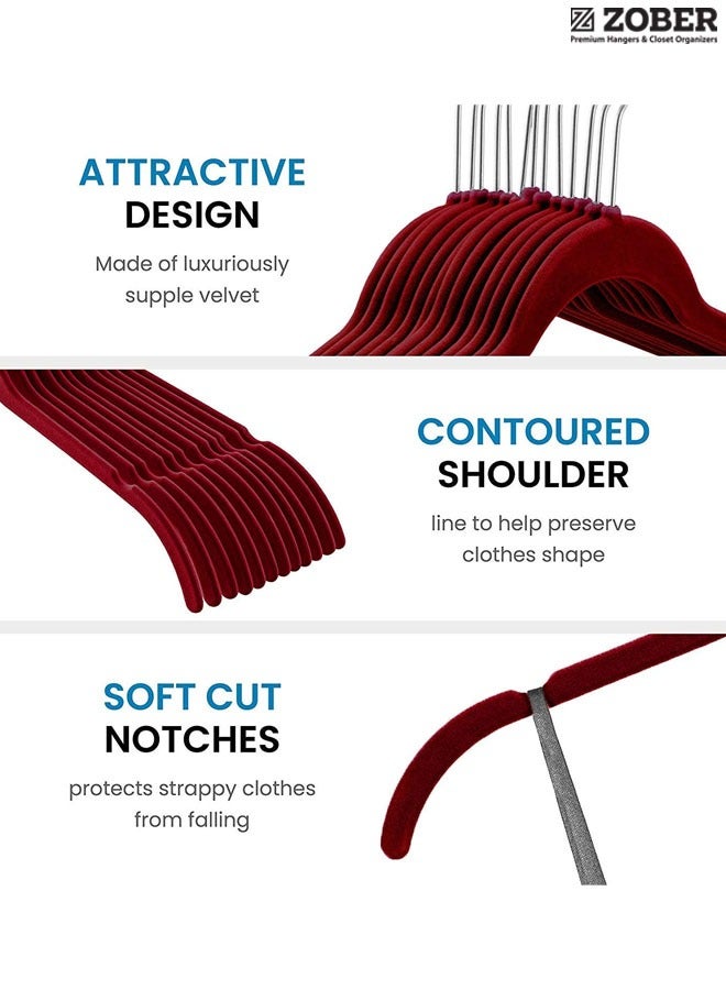 ZOBER Non Slip Velvet Dress Hangers - Image 3