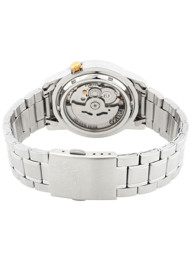 Seiko 5 Automatic Men's Watch, Gold Dial, Stainless Steel Bracelet SNKK13K1 - Image 3