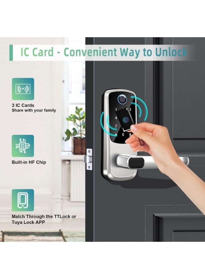 جوميز 10 قطع - بطاقة ذكية لأقفال ذكية، بطاقات ذكية، بطاقات RFID بتردد 13.56 ميجاهرتز، أجهزة تحكم عن بعد لأقفال الأبواب التي تعمل بدون مفتاح، قفل باب يعمل ببطاقة ذكية (أسود) - Image 2