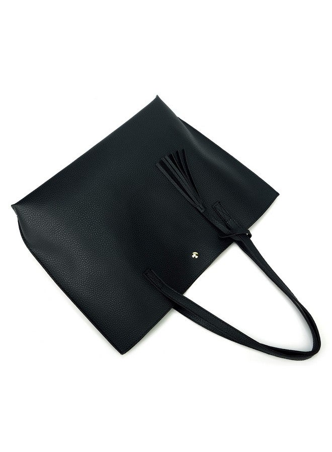 Nodykka Nodykka Women Tote Bags Top Handle Satchel Handbags PU Faux Leather Tassel Shoulder Purse  - Image 1