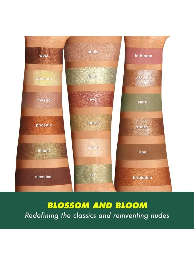 Eye & Face Palette, Venus XL II - 18 Highly Pigmented Matte and Metallic Shades of Earthy Tones in Pinks, Neutrals & Greens - Highly Pigmented Color & Easy to Blend - Mirrored Box