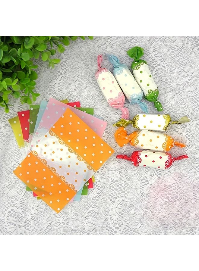 400pcs Assorted Color Wax Paper Candy Wrappers Pastel Floral Polka Dot Designs For Treats - Image 2