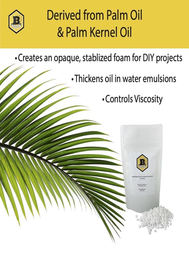 Beesworks Cetyl Alcohol 10 Ounces (0.625 lbs) | 100% Pure Cetyl Alcohol Granules for DIY Soaps, Lotions, Conditioners and Creams - Image 2