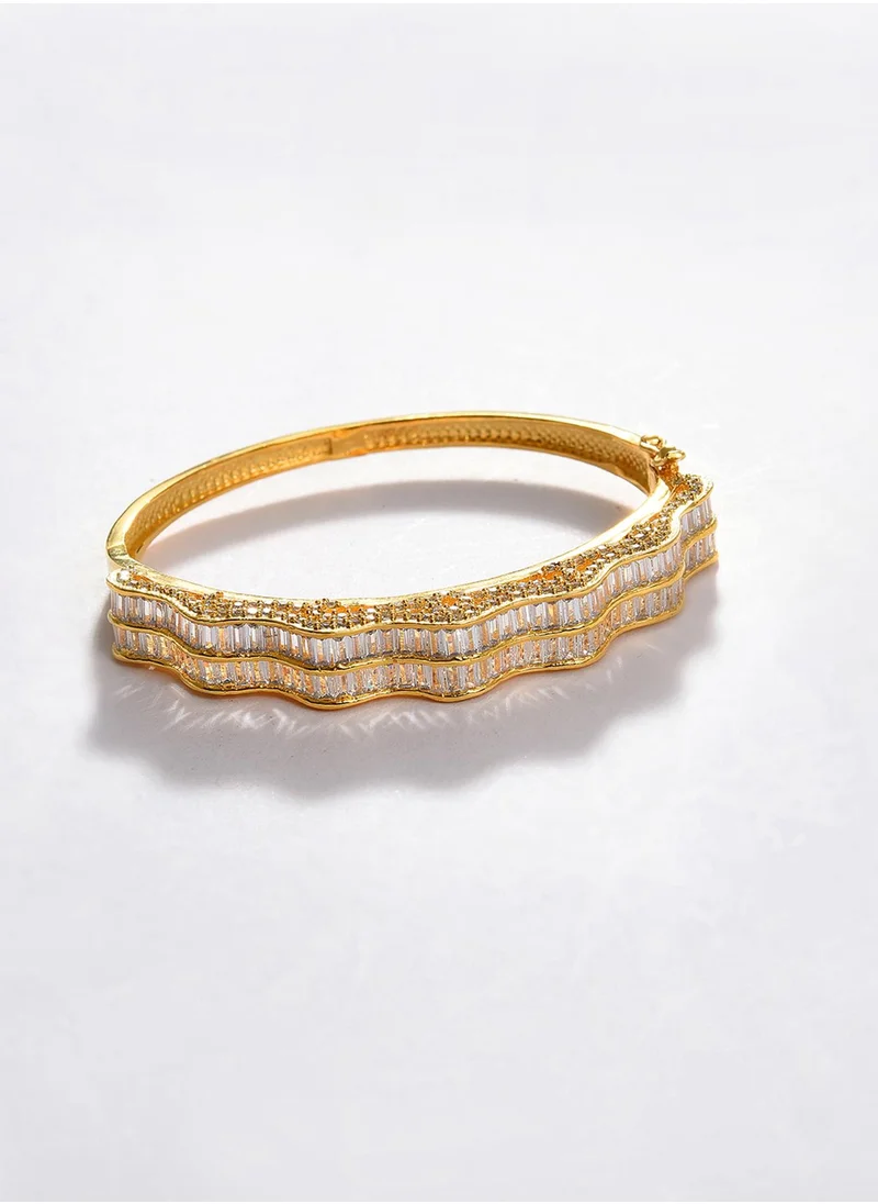 SOHI Stone Studded Bangle Bracelet