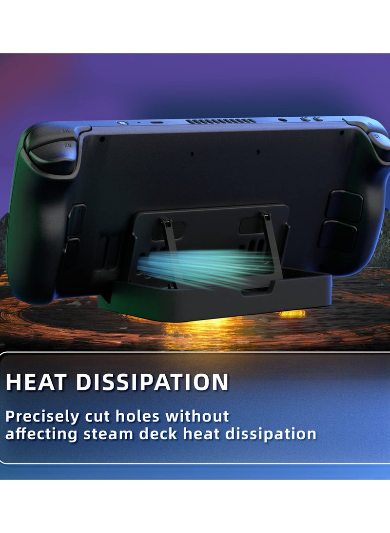 Captaintech Portable Adjustable Foldable Stand for Steam Deck and ROG Ally with Anti-slip Silicone Pad for Enhanced Stability - Image 4