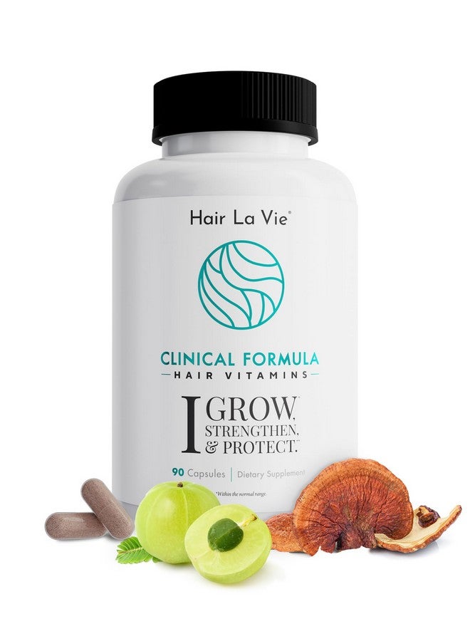 Hair La Vie Clinical Formula Hair Growth Vitamins For Women And Men With Biotin 5000Mcg Collagen And Saw Palmetto Healthy Hair Growth Supplement Within Normal Ranges 90 Count (Pack Of 1)  - Image 1