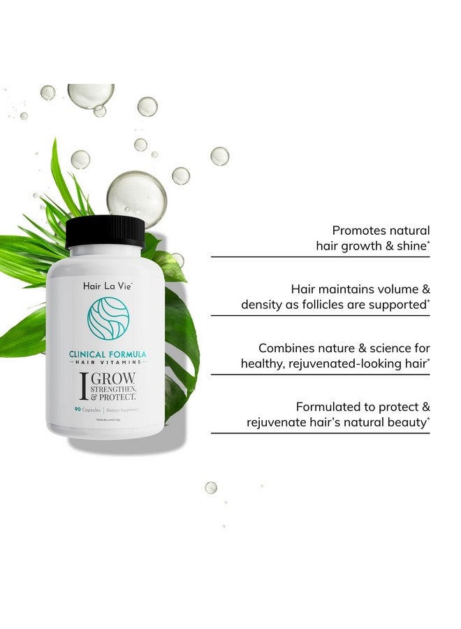 Hair La Vie Clinical Formula Hair Growth Vitamins For Women And Men With Biotin 5000Mcg Collagen And Saw Palmetto Healthy Hair Growth Supplement Within Normal Ranges 90 Count (Pack Of 1)  - Image 4