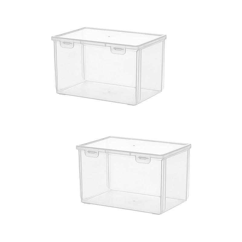 2pcs Transparent Keep Box Bread Loaf Storage Container Food Container Bread Storage Box - Image 1