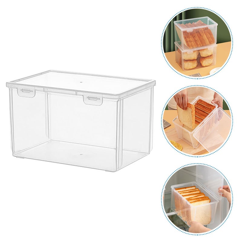 2pcs Transparent Keep Box Bread Loaf Storage Container Food Container Bread Storage Box - Image 3
