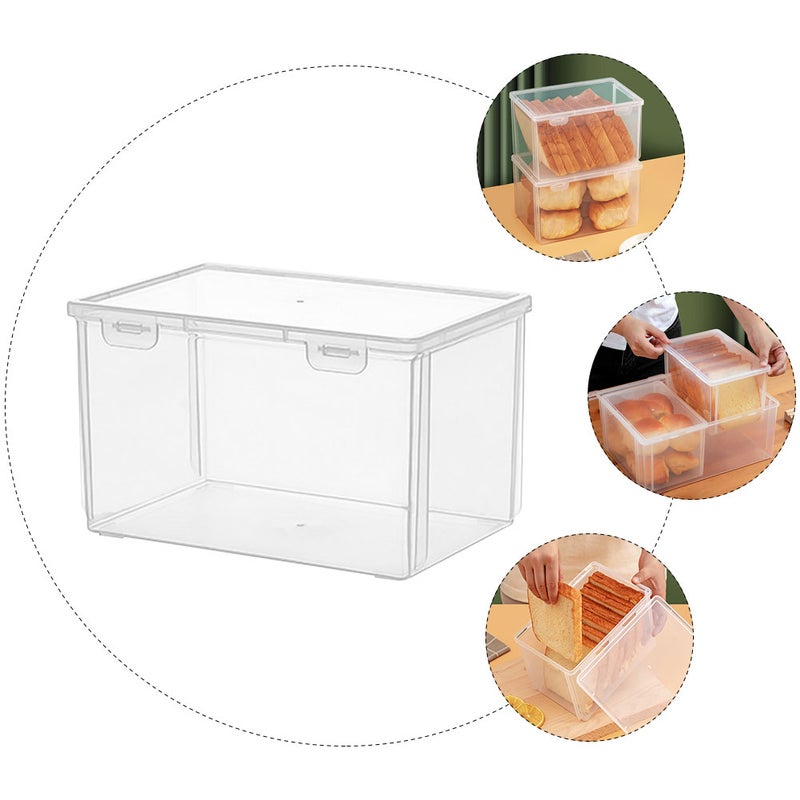 2pcs Transparent Keep Box Bread Loaf Storage Container Food Container Bread Storage Box - Image 5