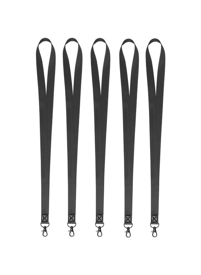 YOUOWO Lanyards 5 Pack Black Lanyard For Id Badge Holder Neck Office Lanyards For Keys Cruise Id Card Cute Lanyard Keychain - Image 2