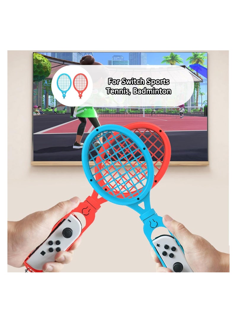 SYOSI Sports Accessories, 16 in 1 Bundle Pack for Nintendo Switch & Switch OLED with Tennis Rackets, Soccer Leg Straps & Golf Clubs, Sword Grip, Family Party Sports Pack Games Accessories Kit  - Image 4