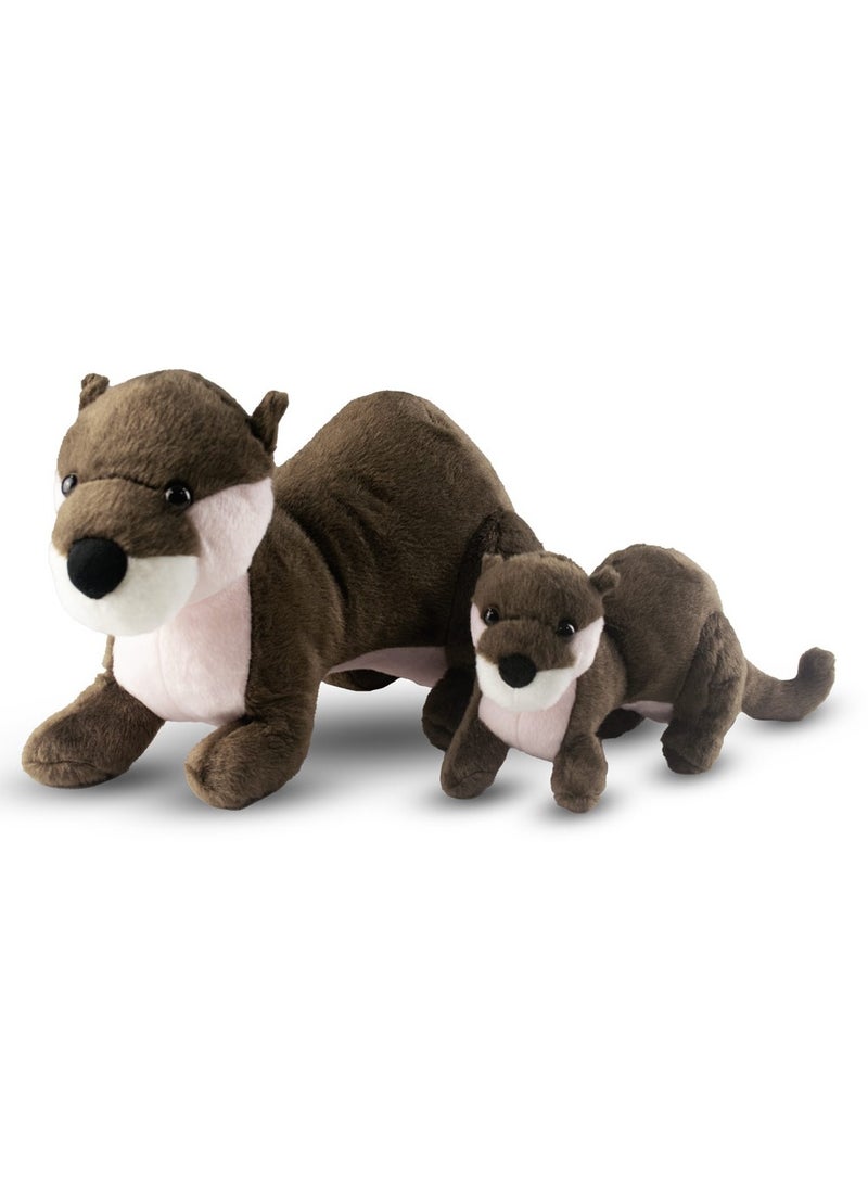 MAD TOYS Otter Cuddly Plush Animal Stuffed Toys Brown Cute Sea Creature Soft Toys - Image 3