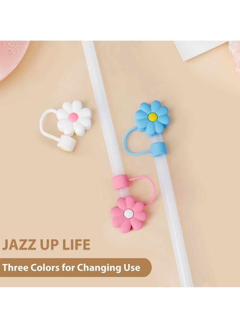 كيلا مجموعة إكسسوارات أكواب ستانلي مكونة من 10 قطع تتضمن 6 قطع من سدادة السيليكون المقاومة للانسكاب، و3 قطع من غطاء القش الزهري مقاس 10 مم، وقطعة واحدة من غلاف الحذاء المصنوع من السيليكون اللامع لأكواب ستانلي سعة 40 أونصة و30 أونصة. - Image 5