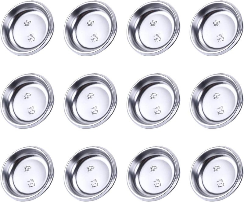 comfrt 100Pcs Disposable Sauce Dishes Soy Dipping Plate Seasoning Saucer Condiment Dish Ketchup Dipping Bowls for Home Silver - Image 1