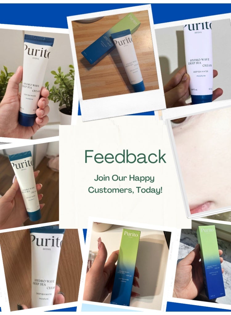 بوريتو حل الجفاف الشديد – كريم PURITO Hydro Wave Deep Sea للترطيب العميق وتقوية الحاجز وحبس الرطوبة طوال اليوم - Image 2