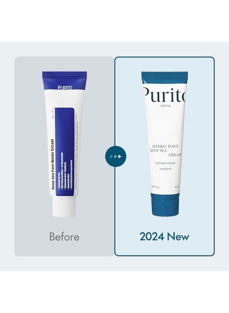 بوريتو حل الجفاف الشديد – كريم PURITO Hydro Wave Deep Sea للترطيب العميق وتقوية الحاجز وحبس الرطوبة طوال اليوم - Image 3
