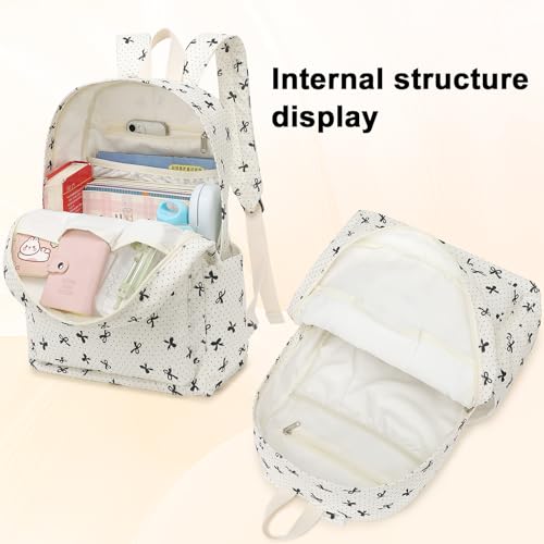 LEDAOU Backpack for Girls School Bag Kids Bookbag Teen Backpack Set Daypack with Lunch Box and Pencil Case - Image 2