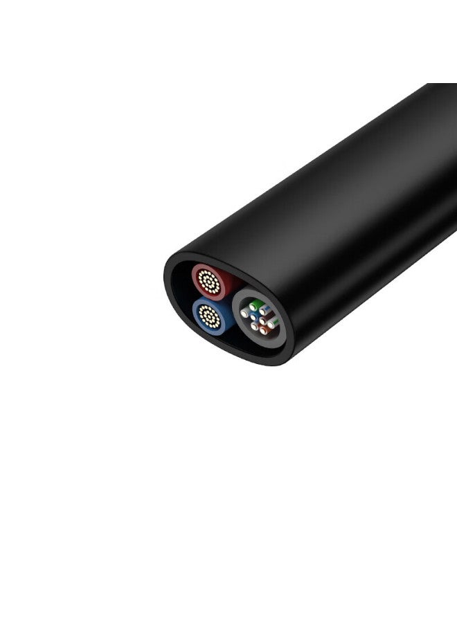 Shochan Network Cable With Power Integrated, 8*0.5+2*1.0, Surveillance Network Comprehensive Cable, Outdoor Oxygen-free Copper Network Cable With Power Line, 100 Meters, Sq-wd656 - Image 3