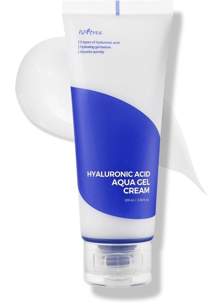 IsNtree Hyaluronic Acid Aqua Gel Cream 2.71 fl.oz. (80ml) Night Cream, Day Cream, Deep Moisturizing, Skin Protection, Sebum Control, Smoothing - Image 1