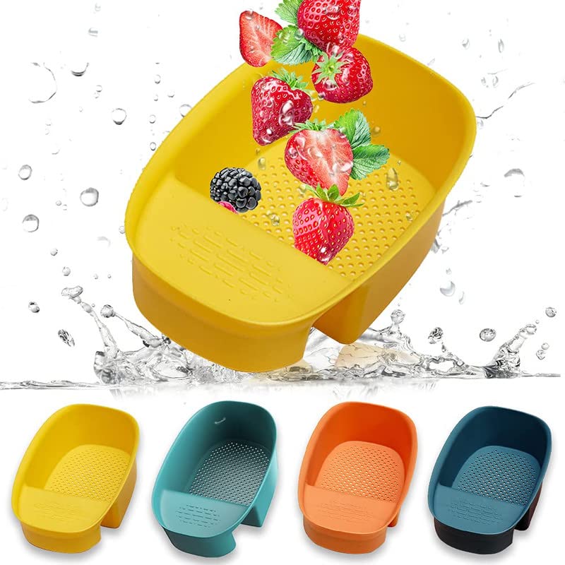 JAYNA Sink Strainers 4Pack Plastic Food Strainers Multifunction Hanging Baskets NonSlip Handle PP Material Protect Drainage Easy to Clean - Image 1