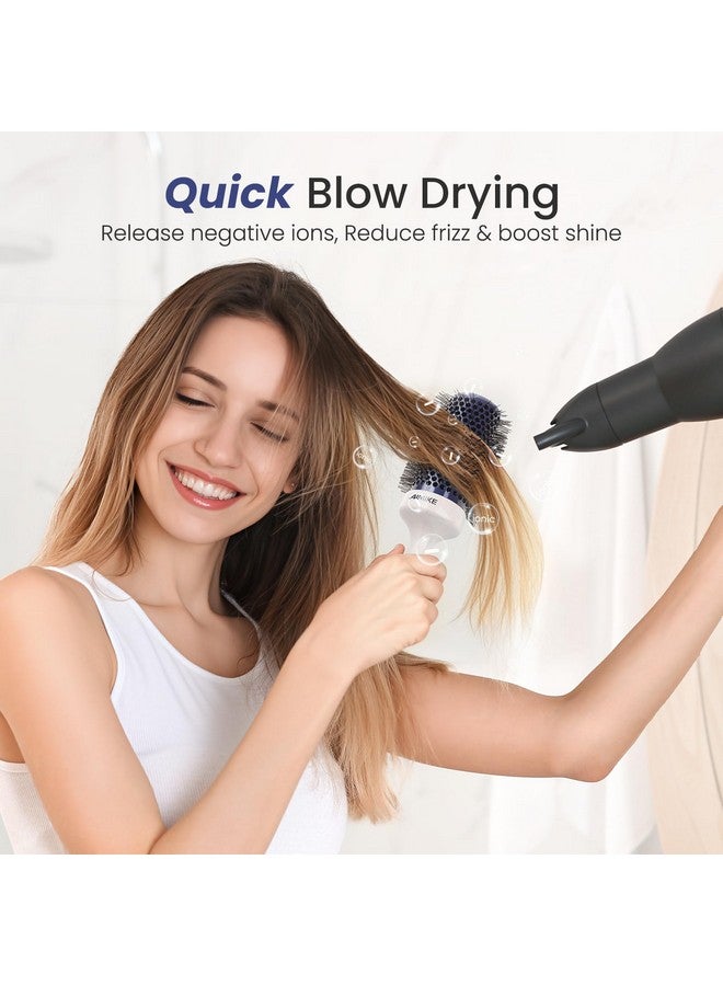 AIMIKE Nano Ionic Tech Large Round Brush, Ceramic Round Brush for Blow Drying, Styling and Boost Volume, Natural Wood Round Hair Brush, One Piece Design - 2 Inch/52mm - Image 3