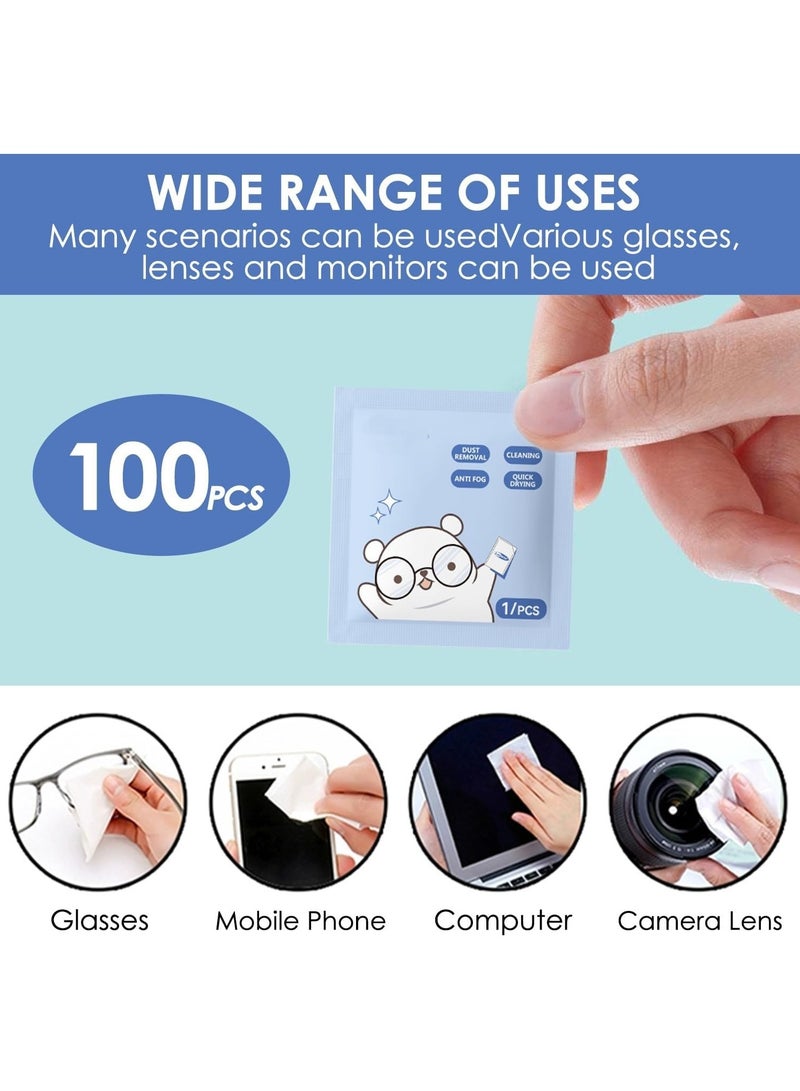 Aura Select Lens Wipes Pre-Moistened Anti-Fog Wipes, Individually Wrapped Lens ,for Glasses,Mobile phone or IPAD,Camera Lens,Optical Lens, Goggles, Wrist Watch Screens (100Pack) - Image 4