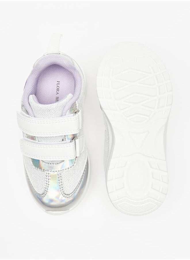 Flora Bella By Shoexpress - Girl's Star Applique Sports Shoes with Hook and Loop Closure - Image 1