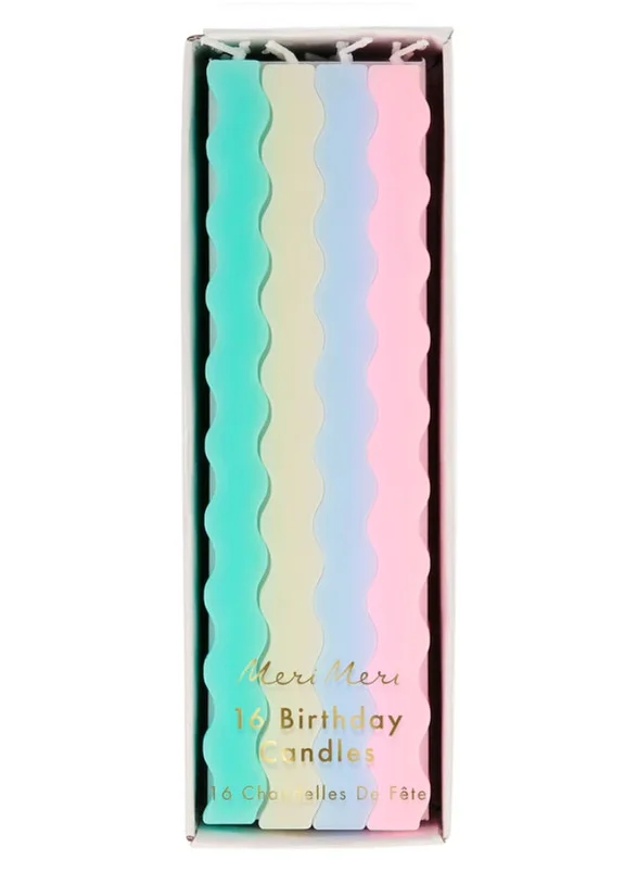 Meri Meri Pastel Wavy Candles