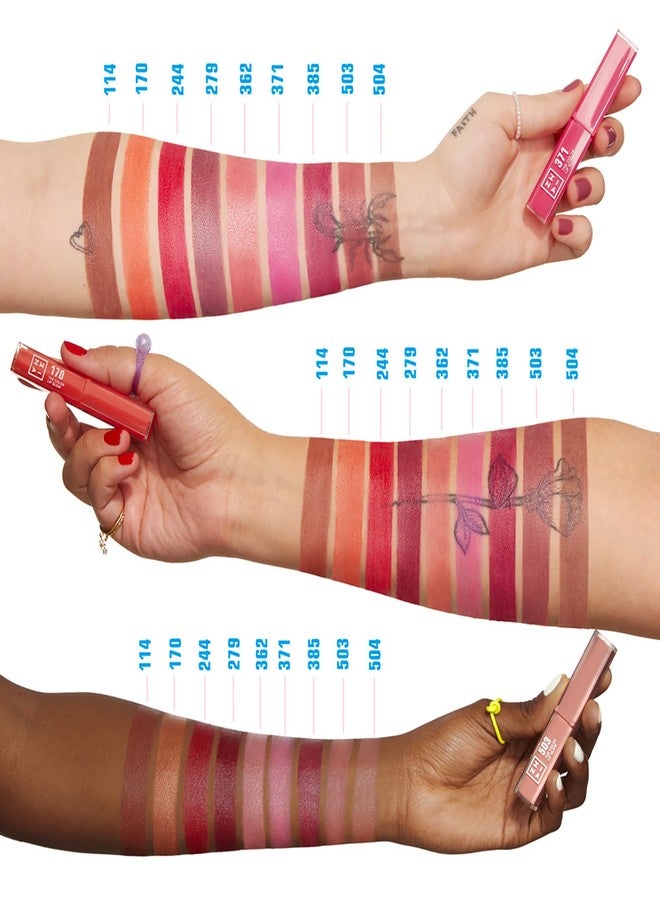 3INA The Color Lip Glow - Highly Pigmented Lipstick for Women with Shea Butter - Lip Gloss and Lip Balm Effect - 503 Medium Nude Pink - 0.05 oz - Image 3