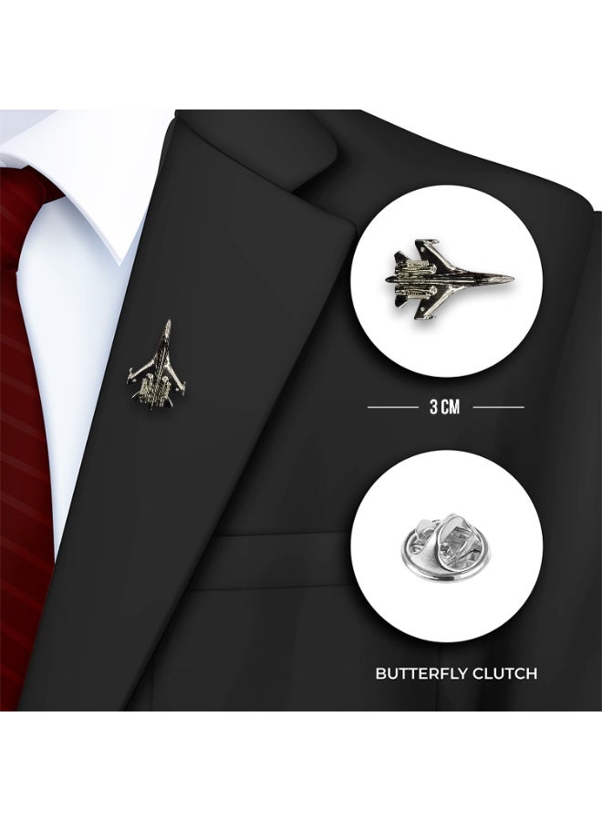 Fighter Gifts Sukhoi Silver pin - Image 1