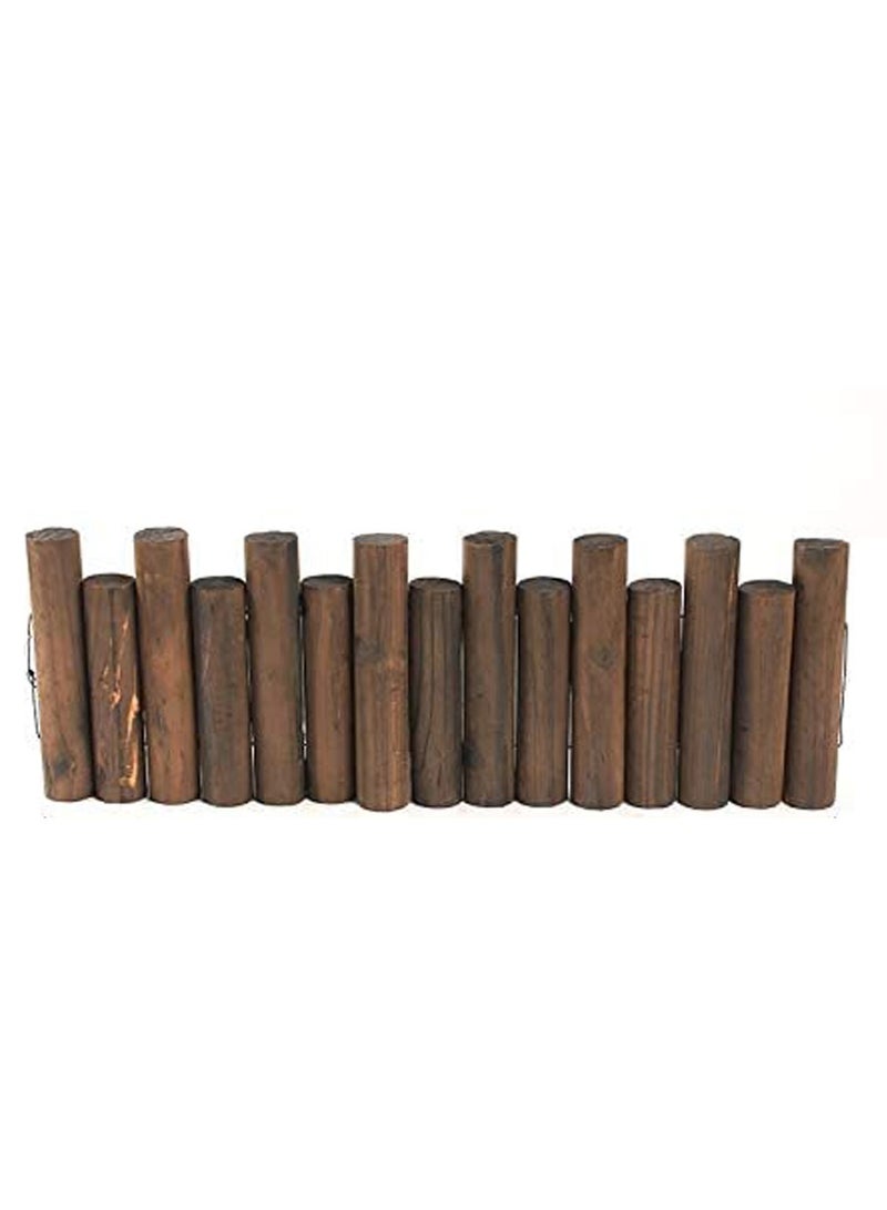 LINGWEI Wooden Garden Border Wooden Fence Landsacping Interlocking Outdoor Lawn Beautiful Wooden Border Create a Beautifull and Functional Border for your Garden - Image 5