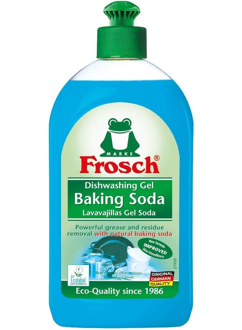Frosch Dishwashing Gel Baking Soda 500ml - Powerful Grease Removal, Gentle on Hands, Eco-Friendly Cleaning - Image 1