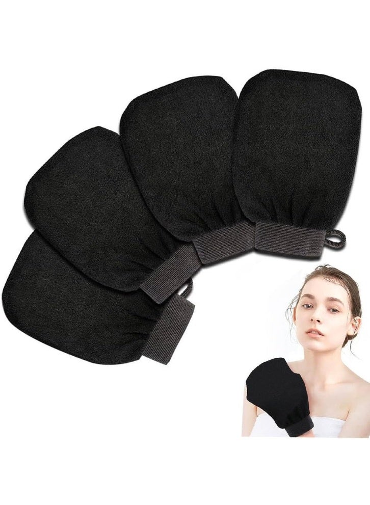 4 Pcs Korean Exfoliating Mitts Body Scrub Glove Bath SPA Exfoliating, Dual-Sided Deep Clean Exfoliation Scrubbing Mitt, Dead Skin Remover Glove Deep Body Scrubber for Women and Men - Image 1