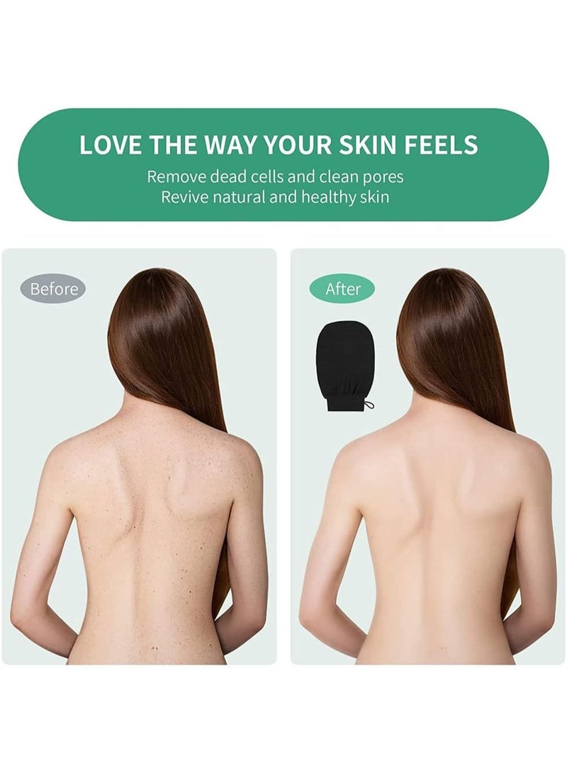 4 Pcs Korean Exfoliating Mitts Body Scrub Glove Bath SPA Exfoliating, Dual-Sided Deep Clean Exfoliation Scrubbing Mitt, Dead Skin Remover Glove Deep Body Scrubber for Women and Men - Image 3