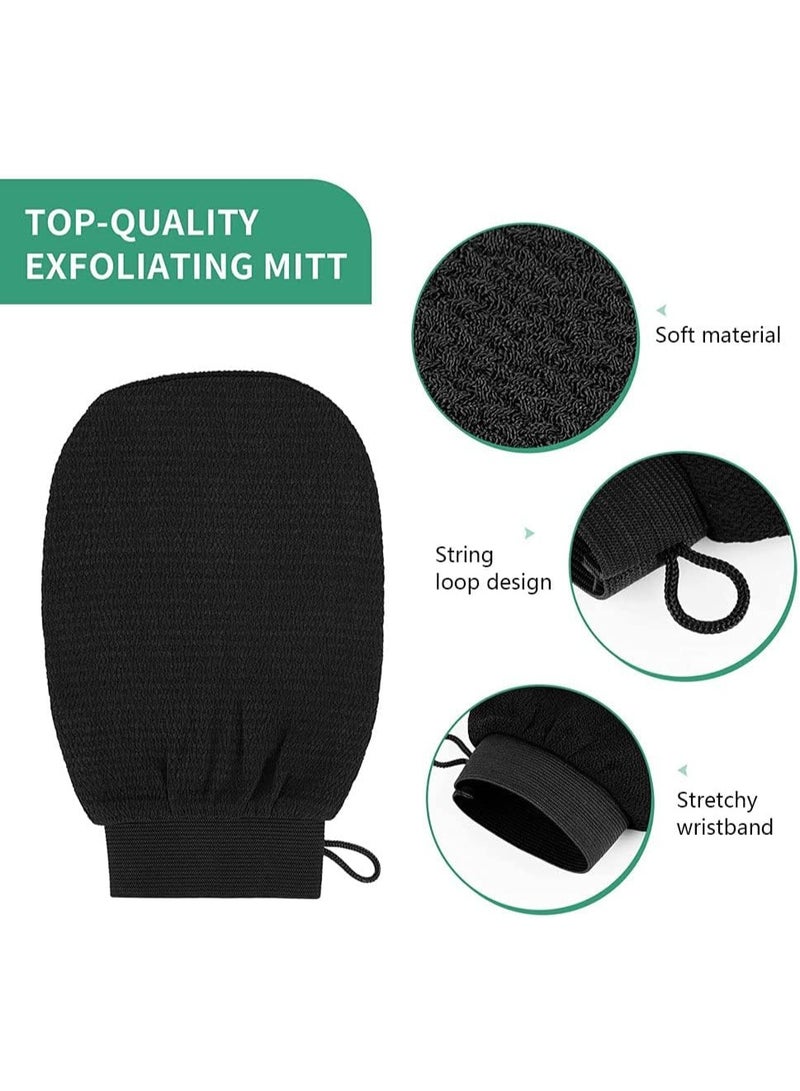 4 Pcs Korean Exfoliating Mitts Body Scrub Glove Bath SPA Exfoliating, Dual-Sided Deep Clean Exfoliation Scrubbing Mitt, Dead Skin Remover Glove Deep Body Scrubber for Women and Men - Image 2