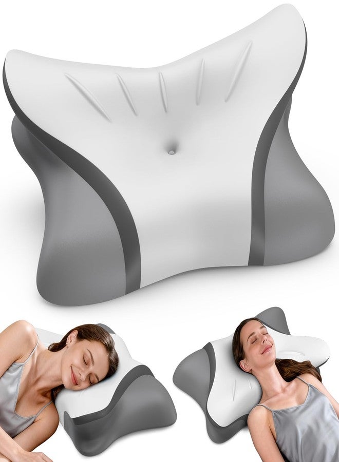 HAMYODO Cervical Neck Pillow for Pain Relief, Bed Pillows for Head Neck Shoulder Support, Ergonomic Cooling Pillow, Orthopedic Contour Pillow for Side Back Stomach Sleepers,Neck Support Memory Foam Pillows - Image 1