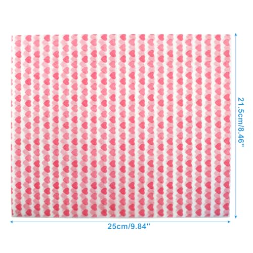 Verkelly 50 Pcs Grease Resistant Deli Paper Sheets 10" x 8", Wax Papers for Food Deli Wraps Paper Sheets, Perfect Sandwich Wrapping & Basket Liners(Love Heart) - Image 2