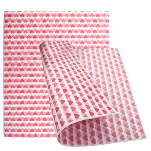 Verkelly 50 Pcs Grease Resistant Deli Paper Sheets 10" x 8", Wax Papers for Food Deli Wraps Paper Sheets, Perfect Sandwich Wrapping & Basket Liners(Love Heart) - Image 1