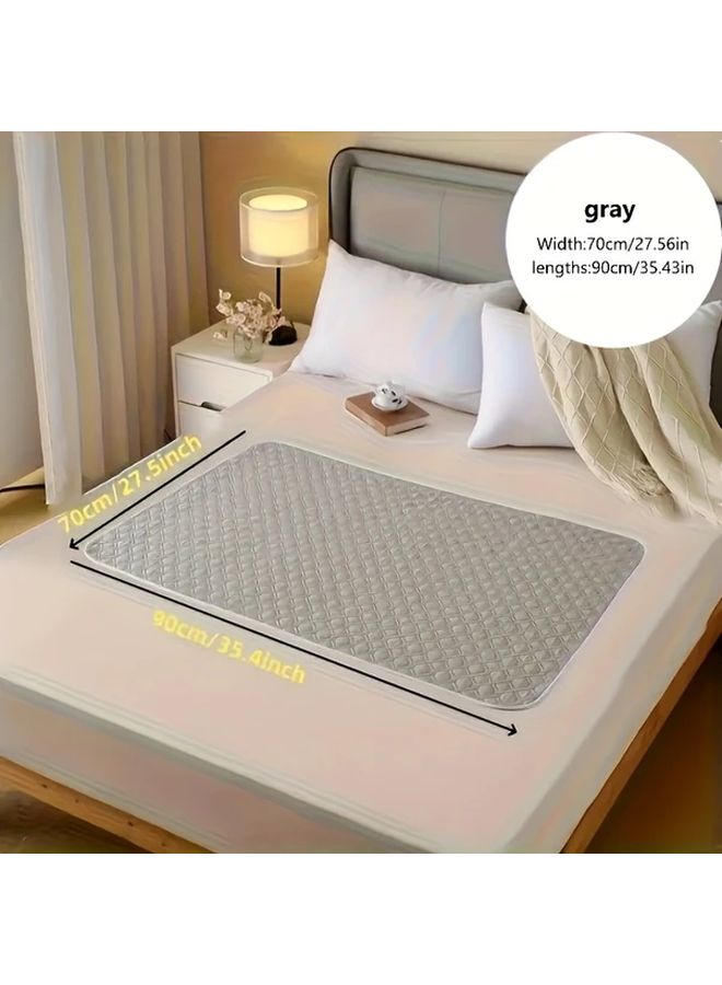 وسادة بول كبيرة قابلة لإعادة الاستخدام باللون الرمادي مقاس 27 × 56 × 35 × 43 بوصة ناعمة ومُنَفِّسة للبالغين والحيوانات الأليفة - Image 1